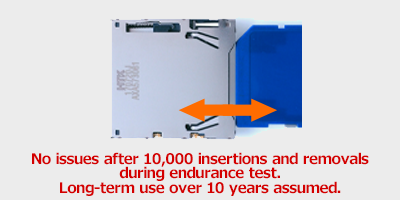 Outstanding insertion and removal durability allows for long- term usage.
